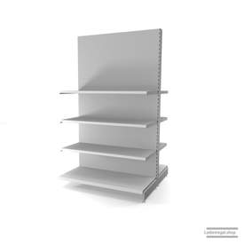 Ihr individuelles Gondelregal | H 210 cm | B 125 cm | T 2x 57 cm | 6 FB T 47 cm | RAL 7035 | Artikelnummer: AFGR-125-210-57-6-47-L