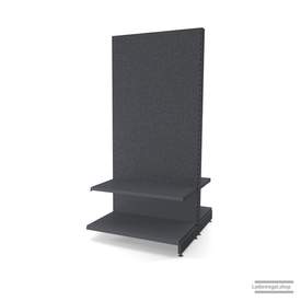 Ihr Gondelregal mit Lochrückwand | H 210 cm | B 100 cm | T 2x 57 cm | 2 FB T 47 cm  | RAL 7015 | Artikelnummer: AFGR-100-210-57-2-47-LRW-S