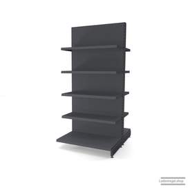 Ihr individuelles Gondelregal | H 210 cm | B 100 cm | T 2x 57 cm | 8 FB T 37 cm | RAL 7015 | Artikelnummer: AFGR-100-210-57-8-37-S