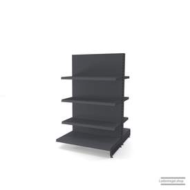 Ihr individuelles Gondelregal | H 160 cm | B 100 cm | T 2x 57 cm | 6 FB T 37 cm | RAL 7015 | Artikelnummer: AFGR-100-160-57-6-37-S