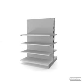 Ihr individuelles Gondelregal | H 180 cm | B 125 cm | T 2x 57 cm | 6 FB T 47 cm | RAL 7035 | Artikelnummer: AFGR-125-180-57-6-47-L