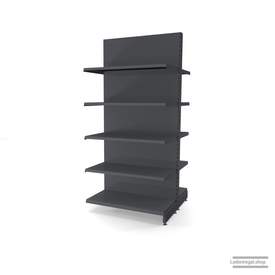 Ihr individuelles Gondelregal | H 210 cm | B 100 cm | T 2x 47 cm | 8 FB T 47 cm | RAL 7015 | Artikelnummer: AFGR-100-210-47-8-47-S