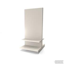 Ihr individuelles Gondelregal | H 210 cm | B 100 cm | T 2x 57 cm | 2 FB T 37 cm | RAL 9001 | Artikelnummer: AFGR-100-210-57-2-37-J