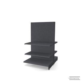 Ihr Gondelregal mit Lochrückwand | H 160 cm | B 100 cm | T 2x 57 cm | 4 FB T 47 cm  | RAL 7015 | Artikelnummer: AFGR-100-160-57-4-47-LRW-S