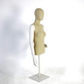 Mannequin weiblich | Stoffüberzug | mit Kopf | H 135 cm | Pose 1 | Artikelnummer: TEX-TOR-FEM-GDB008