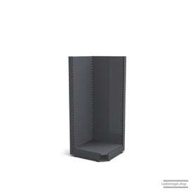 Ihre Verkaufsregal-Innenecke | H 180 cm | B 74 cm | T 57 cm | RAL 7015 | Artikelnummer: SR-74-180-57-0-37-IEK-S