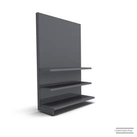 Ihr individuelles Wandregal | H 210 cm | B 125 cm | T 47 cm | 2 FB T 37 cm | RAL 7015 | Artikelnummer: AF-125-210-47-2-37-S