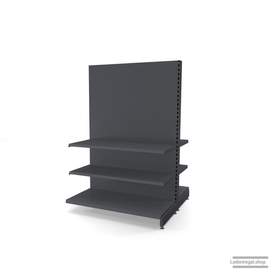 Ihr individuelles Gondelregal | H 180 cm | B 125 cm | T 2x 57 cm | 4 FB T 47 cm | RAL 7015 | Artikelnummer: AFGR-125-180-57-4-47-S