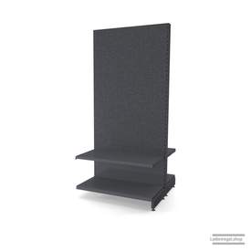 Ihr Gondelregal mit Lochrückwand | H 210 cm | B 100 cm | T 2x 47 cm | 2 FB T 47 cm  | RAL 7015 | Artikelnummer: AFGR-100-210-47-2-47-LRW-S