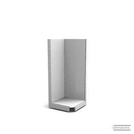 Ihre Verkaufsregal-Innenecke | H 180 cm | B 74 cm | T 57 cm | RAL 7035 | Artikelnummer: SR-74-180-57-0-37-IEK-L