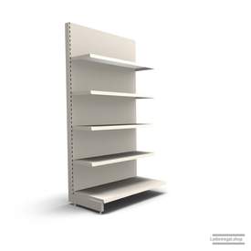 Ihr individuelles Wandregal | H 210 cm | B 100 cm | T 57 cm | 4 FB T 37 cm | RAL 9001 | Artikelnummer: AF-100-210-57-4-37-J