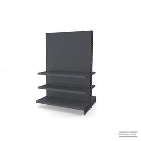 Ihr individuelles Gondelregal | H 180 cm | B 125 cm | T 2x 47 cm | 4 FB T 37 cm | RAL 7015 | Artikelnummer: AFGR-125-180-47-4-37-S