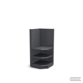 Ihre Verkaufsregal-Innenecke | H 160 cm | B 74 cm | T 47 cm | 2 FB T 47 cm | RAL 7015 | Artikelnummer: SR-74-160-47-2-47-IEK-S