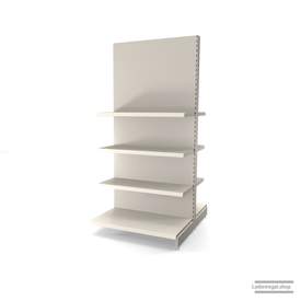 Ihr individuelles Gondelregal | H 210 cm | B 100 cm | T 2x 57 cm | 6 FB T 37 cm | RAL 9001 | Artikelnummer: AFGR-100-210-57-6-37-J