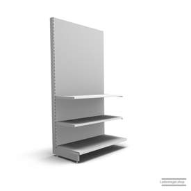 Ihr individuelles Wandregal | H 210 cm | B 100 cm | T 57 cm | 2 FB T 47 cm | RAL 7035 | Artikelnummer: AF-100-210-57-2-47-L