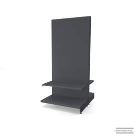 Ihr individuelles Gondelregal | H 210 cm | B 100 cm | T 2x 57 cm | 2 FB T 47 cm | RAL 7015 | Artikelnummer: AFGR-100-210-57-2-47-S