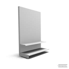 Ihr individuelles Wandregal | H 210 cm | B 125 cm | T 57 cm | 1 FB T 37 cm | RAL 7035 | Artikelnummer: AF-125-210-57-1-37-L