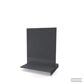 Ihr Gondelregal mit Lochrückwand | H 160 cm | B 125 cm | T 2x 47 cm | 0 FB | RAL 7015 | Artikelnummer: AFGR-125-160-47-0-37-LRW-S