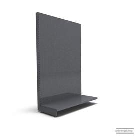 Ihr individuelles Lochrückwandregal | H 210 cm | B 125 cm | T 57 cm | 0 FB | RAL 7015 | Artikelnummer: AF-125-210-57-0-37-LRW-S