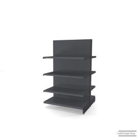 Ihr individuelles Gondelregal | H 160 cm | B 100 cm | T 2x 47 cm | 6 FB T 47 cm | RAL 7015 | Artikelnummer: AFGR-100-160-47-6-47-S