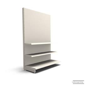 Ihr individuelles Wandregal | H 210 cm | B 125 cm | T 57 cm | 2 FB T 37 cm | RAL 9001 | Artikelnummer: AF-125-210-57-2-37-J