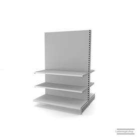 Ihr individuelles Gondelregal | H 180 cm | B 125 cm | T 2x 57 cm | 4 FB T 47 cm | RAL 7035 | Artikelnummer: AFGR-125-180-57-4-47-L