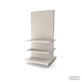 Ihr individuelles Gondelregal | H 210 cm | B 100 cm | T 2x 57 cm | 4 FB T 47 cm | RAL 9001 | Artikelnummer: AFGR-100-210-57-4-47-J