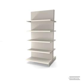 Ihr individuelles Gondelregal | H 210 cm | B 100 cm | T 2x 47 cm | 8 FB T 37 cm | RAL 9001 | Artikelnummer: AFGR-100-210-47-8-37-J