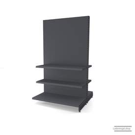 Ihr individuelles Gondelregal | H 210 cm | B 125 cm | T 2x 57 cm | 4 FB T 37 cm | RAL 7015 | Artikelnummer: AFGR-125-210-57-4-37-S