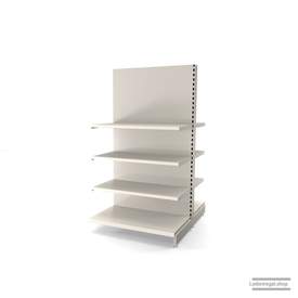 Ihr individuelles Gondelregal | H 180 cm | B 100 cm | T 2x 57 cm | 6 FB T 47 cm | RAL 9001 | Artikelnummer: AFGR-100-180-57-6-47-J