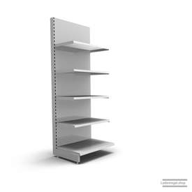 Ihr individuelles Wandregal | H 210 cm | B 66,5 cm | T 57 cm | 4 FB T 47 cm | RAL 7035 | Artikelnummer: AF-665-210-57-4-47-L