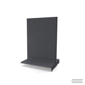 Ihr Gondelregal mit Lochrückwand | H 180 cm | B 125 cm | T 2x 47 cm | 0 FB | RAL 7015 | Artikelnummer: AFGR-125-180-47-0-37-LRW-S