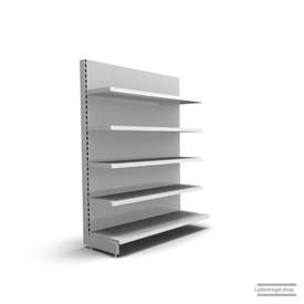 Ihr individuelles Wandregal | H 180 cm | B 125 cm | T 47 cm | 4 FB T 37 cm | RAL 7035 | Artikelnummer: AF-125-180-47-4-37-L