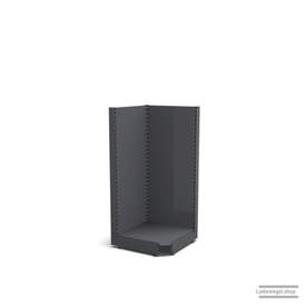Ihre Verkaufsregal-Innenecke | H 160 cm | B 74 cm | T 57 cm | RAL 7015 | Artikelnummer: SR-74-160-57-0-37-IEK-S