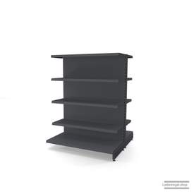 Ihr individuelles Gondelregal | H 160 cm | B 125 cm | T 2x 57 cm | 8 FB T 37 cm | RAL 7015 | Artikelnummer: AFGR-125-160-57-8-37-S