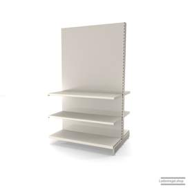 Ihr individuelles Gondelregal | H 210 cm | B 125 cm | T 2x 47 cm | 4 FB T 47 cm | RAL 9001 | Artikelnummer: AFGR-125-210-47-4-47-J