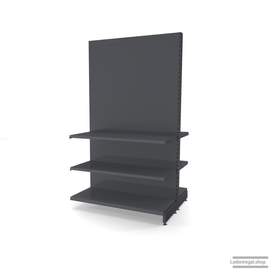 Ihr individuelles Gondelregal | H 210 cm | B 125 cm | T 2x 47 cm | 4 FB T 47 cm | RAL 7015 | Artikelnummer: AFGR-125-210-47-4-47-S