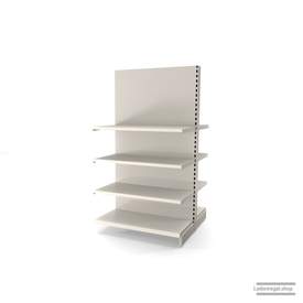 Ihr individuelles Gondelregal | H 180 cm | B 100 cm | T 2x 47 cm | 6 FB T 47 cm | RAL 9001 | Artikelnummer: AFGR-100-180-47-6-47-J