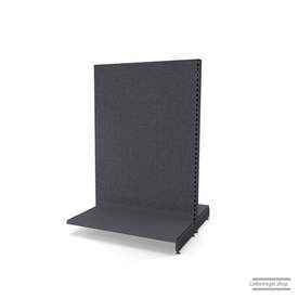 Ihr Gondelregal mit Lochrückwand | H 180 cm | B 125 cm | T 2x 57 cm | 0 FB | RAL 7015 | Artikelnummer: AFGR-125-180-57-0-37-LRW-S