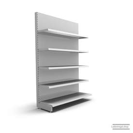 Ihr individuelles Wandregal | H 210 cm | B 125 cm | T 47 cm | 4 FB T 37 cm | RAL 7035 | Artikelnummer: AF-125-210-47-4-37-L