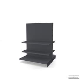 Ihr individuelles Gondelregal | H 160 cm | B 125 cm | T 2x 57 cm | 4 FB T 37 cm | RAL 7015 | Artikelnummer: AFGR-125-160-57-4-37-S