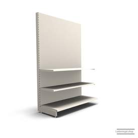 Ihr individuelles Wandregal | H 210 cm | B 125 cm | T 57 cm | 2 FB T 47 cm | RAL 9001 | Artikelnummer: AF-125-210-57-2-47-J