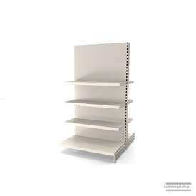 Ihr individuelles Gondelregal | H 180 cm | B 100 cm | T 2x 57 cm | 6 FB T 37 cm | RAL 9001 | Artikelnummer: AFGR-100-180-57-6-37-J