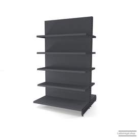 Ihr individuelles Gondelregal | H 210 cm | B 125 cm | T 2x 57 cm | 8 FB T 37 cm | RAL 7015 | Artikelnummer: AFGR-125-210-57-8-37-S