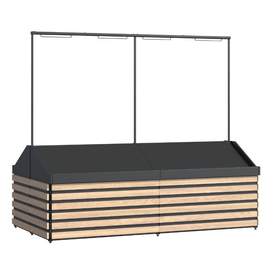 Obst-/Gemüseregal, Typ 8 | H 115 cm | B 260 cm | T 140 cm | Artikelnummer: LS-OGR-TYP8 Kopie