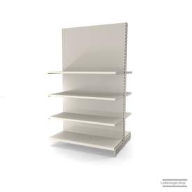 Ihr individuelles Gondelregal | H 210 cm | B 125 cm | T 2x 47 cm | 6 FB T 47 cm | RAL 9001 | Artikelnummer: AFGR-125-210-47-6-47-J