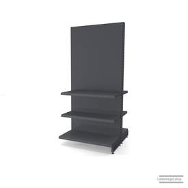 Ihr individuelles Gondelregal | H 210 cm | B 100 cm | T 2x 47 cm | 4 FB T 37 cm | RAL 7015 | Artikelnummer: AFGR-100-210-47-4-37-S