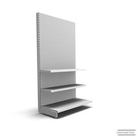 Ihr individuelles Wandregal | H 210 cm | B 100 cm | T 57 cm | 2 FB T 37 cm | RAL 7035 | Artikelnummer: AF-100-210-57-2-37-L