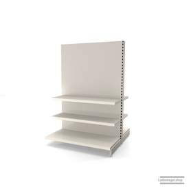 Ihr individuelles Gondelregal | H 180 cm | B 125 cm | T 2x 57 cm | 4 FB T 37 cm | RAL 9001 | Artikelnummer: AFGR-125-180-57-4-37-J