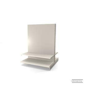 Ihr individuelles Gondelregal | H 160 cm | B 125 cm | T 2x 57 cm | 2 FB T 47 cm | RAL 9001 | Artikelnummer: AFGR-125-160-57-2-47-J